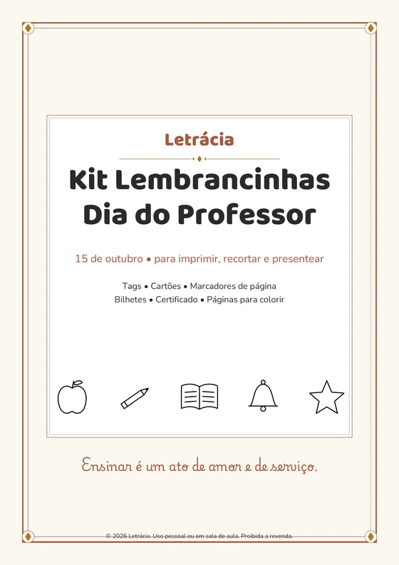 Capa do Kit Lembrancinhas Dia do Professor